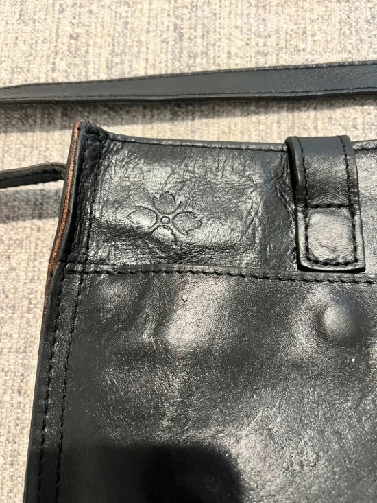 Patricia Nash Black Leather Crossbody Bag Vintage Style - Picture 4 of 15